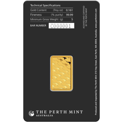 Perth Mint - Känguru -5g- Goldanlagebarren