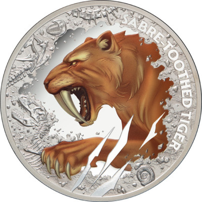 Säbelzahntiger (2026) - 1 oz - Silber Sammlermünze