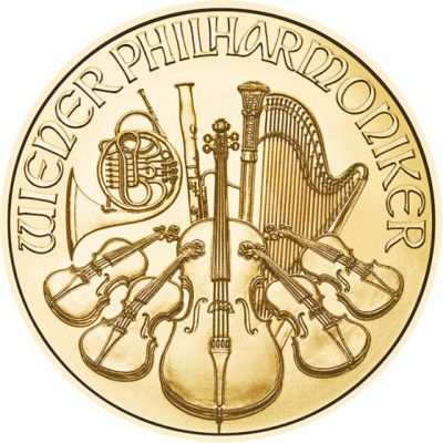 Wiener Philharmoniker (EUR ältere Jahrgänge) - 1 Oz - Goldanlagemünze