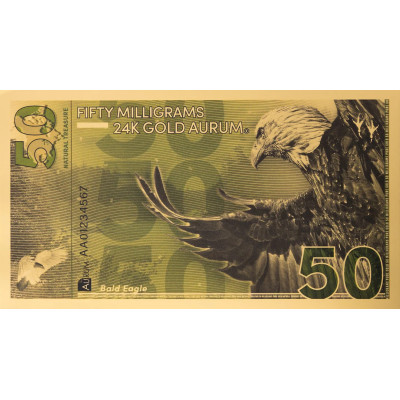 Weißkopfseeadler Aurum - 24k Gold Bill (50mg)