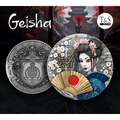 Geisha - 2 oz - Silber Sammlermünze