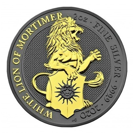 2 OZ WHITE LION OF MORTIMER 2020 - stříbrná mince